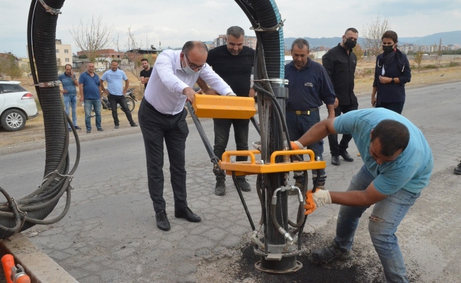 Türkiye’de bir ilk, Turgutlu yama makinesine kavuştu