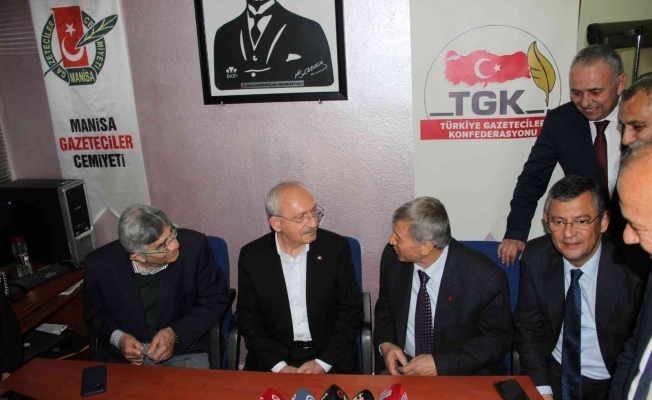 CHP Genel Başkanı Kılıçdaroğlu Manisa Gazeteciler Cemiyetini ziyaret etti