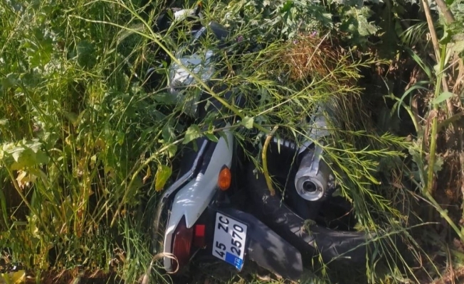 Turgutlu’da devrilen motosikletin sürücüsü ağır yaralandı