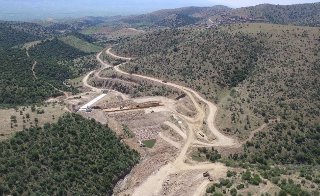Kula Konurca Barajında çalışmalar devam ediyor