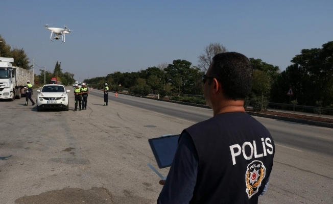 Manisa’da drone destekli trafik uygulaması