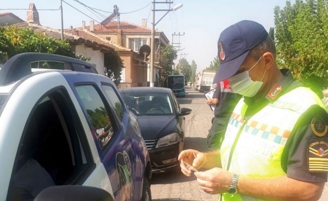 Manisa’da jandarmadan dronlu maske denetimi