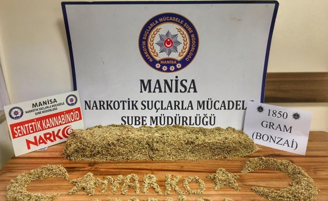 Manisa’da 1 kilo 850 gram bonzai maddesi ele geçirildi