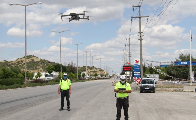 Kural ihlali yapan sürücüler drone ile tespit edildi