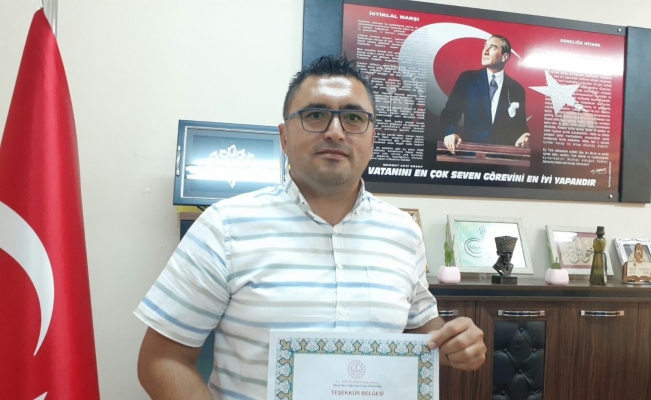 Alaşehir Halk Eğitim Merkezi teşekkür belgesi aldı