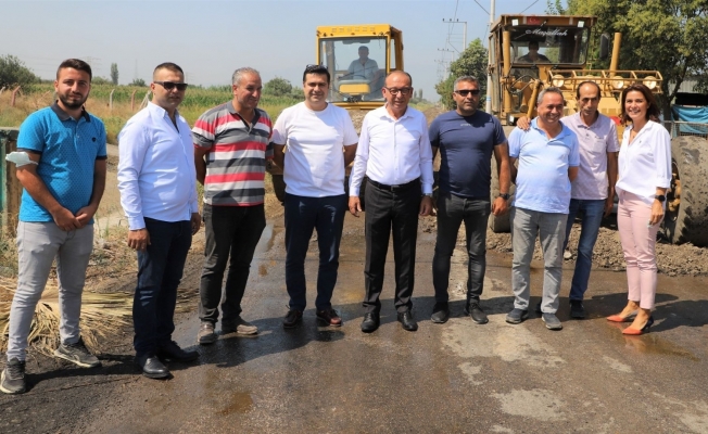 DSİ’ye ait yollarda Turgutlu Belediyesi asfalt çalışmalarına başladı