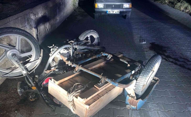 Manisa’da sepetli motosiklet devrildi: 1 ölü