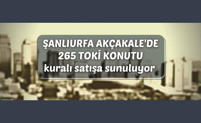 TOKİ'den Şanlıurfa Akçakale'de konut satışı